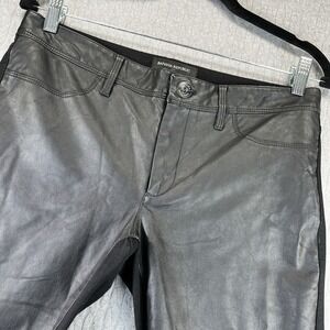 Banana Republic Women (6)‎ Sloan fit Faux Leather front double sided black pants